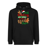 Black The holidays are what you bake them Heavyweight Hoodie - NancyCooperArtShop