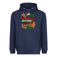 Navy The holidays are what you bake them Heavyweight Hoodie - NancyCooperArtShop