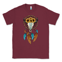 Burgundy dreamer catcher bull skull Classic Tee - JahusDesignShop