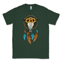 Sports Green dreamer catcher bull skull Classic Tee - JahusDesignShop