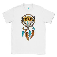 White dreamer catcher bull skull Classic Tee - JahusDesignShop
