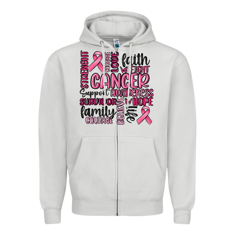 Cancer Awareness Zipper Hoodie by MaliasSmallBusiness | Teevron