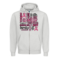 Dove Grey cancer awareness Zipper Hoodie - MaliasSmallBusiness