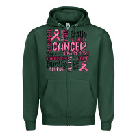 Sports Green cancer awareness Zipper Hoodie - MaliasSmallBusiness