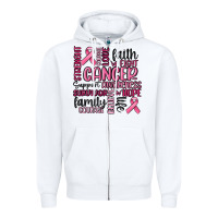 White cancer awareness Zipper Hoodie - MaliasSmallBusiness