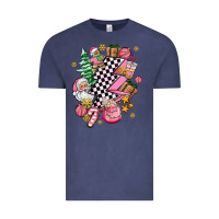 Vintage Denim pink christmas lightning bolt Vintage Tee - AdoDesignShop