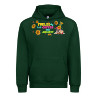 Forest Green fueled by ıced coffee and anxiety Urban Hoodie - TumblerDesignByShophia