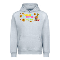 Heather Grey fueled by ıced coffee and anxiety Urban Hoodie - TumblerDesignByShophia