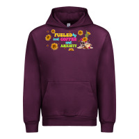Mauve Wine fueled by ıced coffee and anxiety Urban Hoodie - TumblerDesignByShophia