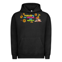 Pigment Black fueled by ıced coffee and anxiety Urban Hoodie - TumblerDesignByShophia
