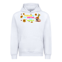 White fueled by ıced coffee and anxiety Urban Hoodie - TumblerDesignByShophia