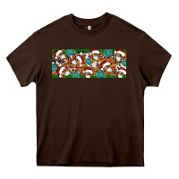 Chocolate Brown Santa skeleton christmas Heavy Core Tee - Artiststas