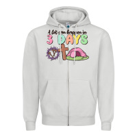 Dove Grey a lot can happen in 3 days Zipper Hoodie - MaliasSmallBusiness