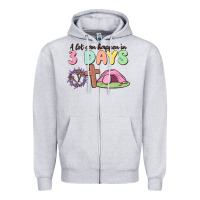 Heather Grey a lot can happen in 3 days Zipper Hoodie - MaliasSmallBusiness