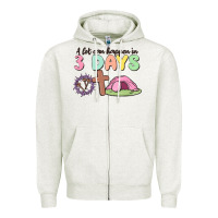 Oatmeal Heather a lot can happen in 3 days Zipper Hoodie - MaliasSmallBusiness