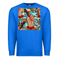 True Royal hairdresser hand scissors and roses with serape leopard and cowhide se Premium Sweatshirt - BundleAndBundleShop