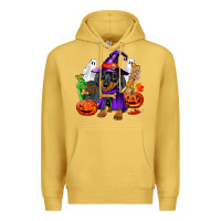 Antique Gold Halloween dachshund puppy dog Premium Hoodie - RanaPortraitStore