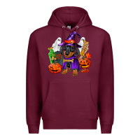 Burgundy Halloween dachshund puppy dog Premium Hoodie - RanaPortraitStore