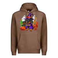 Chestnut Halloween dachshund puppy dog Premium Hoodie - RanaPortraitStore