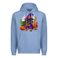 Colony Blue Halloween dachshund puppy dog Premium Hoodie - RanaPortraitStore