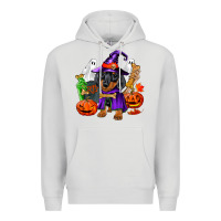 Dove Grey Halloween dachshund puppy dog Premium Hoodie - RanaPortraitStore