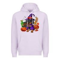 Lilac Halloween dachshund puppy dog Premium Hoodie - RanaPortraitStore