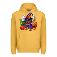 Mustard Halloween dachshund puppy dog Premium Hoodie - RanaPortraitStore