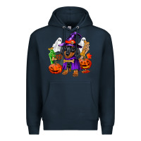 Navy Halloween dachshund puppy dog Premium Hoodie - RanaPortraitStore
