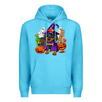 Ocean Blue Halloween dachshund puppy dog Premium Hoodie - RanaPortraitStore