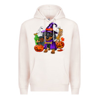 Pale Pink Halloween dachshund puppy dog Premium Hoodie - RanaPortraitStore