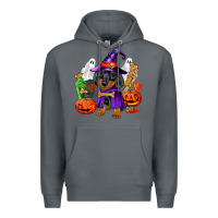 Rock Halloween dachshund puppy dog Premium Hoodie - RanaPortraitStore
