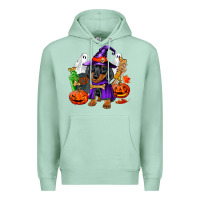 Seafoam Halloween dachshund puppy dog Premium Hoodie - RanaPortraitStore