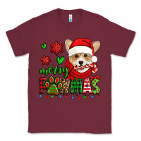 Burgundy merry pawmas christmas corgi Classic Tee - Jasminsmagicworld