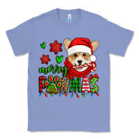 Colony Blue merry pawmas christmas corgi Classic Tee - Jasminsmagicworld