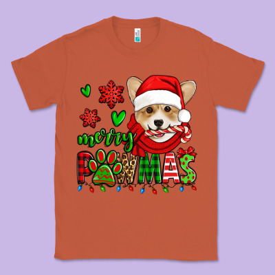 Merry Pawmas Christmas Corgi Classic Tee Designed By Jasminsmagicworld
