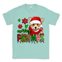 Seafoam merry pawmas christmas corgi Classic Tee - Jasminsmagicworld