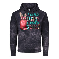 Cloud Black Some Bunny needs coffee Vintage Hoodie - Neo Western