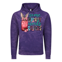 Cloud Purple Some Bunny needs coffee Vintage Hoodie - Neo Western