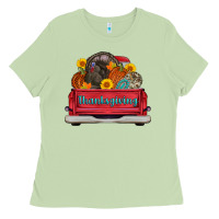 Matcha thanksgiving truck turkey pumpkin Ladies Tee - AdoDesignShop