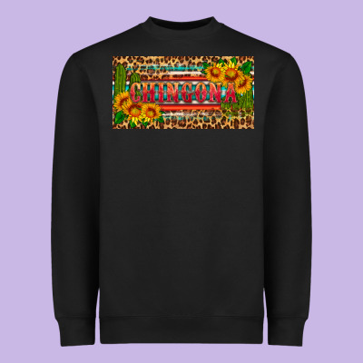 Chingona License Plate Heavyweight Sweatshirt Designed By Hra Design Shop