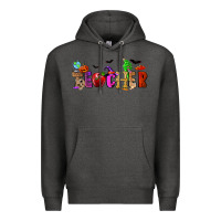 Charcoal Heather Halloween Teacher Premium Hoodie - RanaPortraitStore