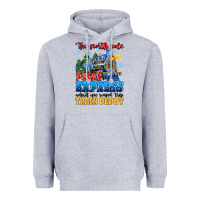 Heather Grey thr north pole polar express admit one round trip Heavyweight Hoodie - MaliasSmallBusiness