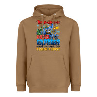 Toasted Coconut thr north pole polar express admit one round trip Heavyweight Hoodie - MaliasSmallBusiness