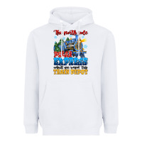White thr north pole polar express admit one round trip Heavyweight Hoodie - MaliasSmallBusiness
