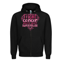 Black i fight cancer whats your super power Zipper Hoodie - MaliasSmallBusiness