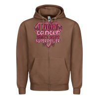 Chestnut i fight cancer whats your super power Zipper Hoodie - MaliasSmallBusiness