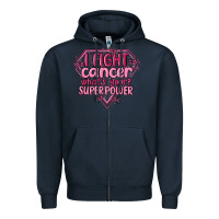Navy i fight cancer whats your super power Zipper Hoodie - MaliasSmallBusiness