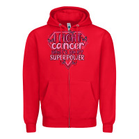 Red i fight cancer whats your super power Zipper Hoodie - MaliasSmallBusiness
