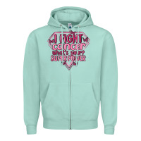 Seafoam i fight cancer whats your super power Zipper Hoodie - MaliasSmallBusiness