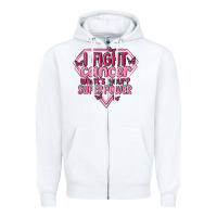 White i fight cancer whats your super power Zipper Hoodie - MaliasSmallBusiness